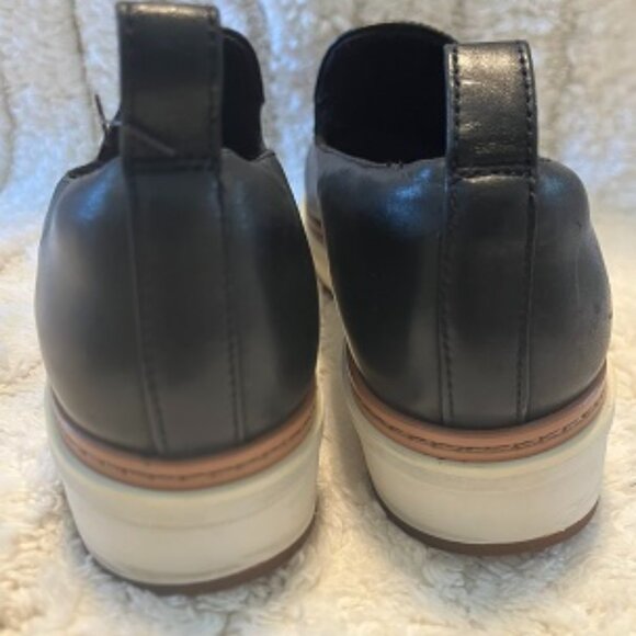 Clarks Black and White Loafers - Picture 6 of 8